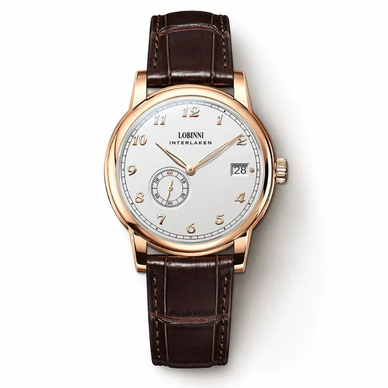 DALMONT Lobinni slim automatic dress watch, side profile