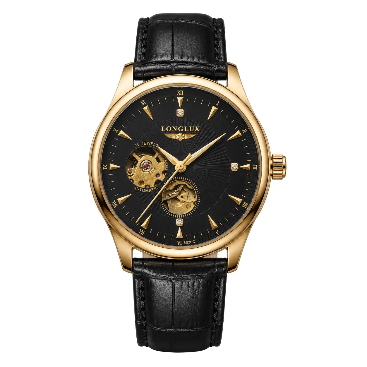 DALMONT Zenith 41mm stainless steel automatic watch, dial detail