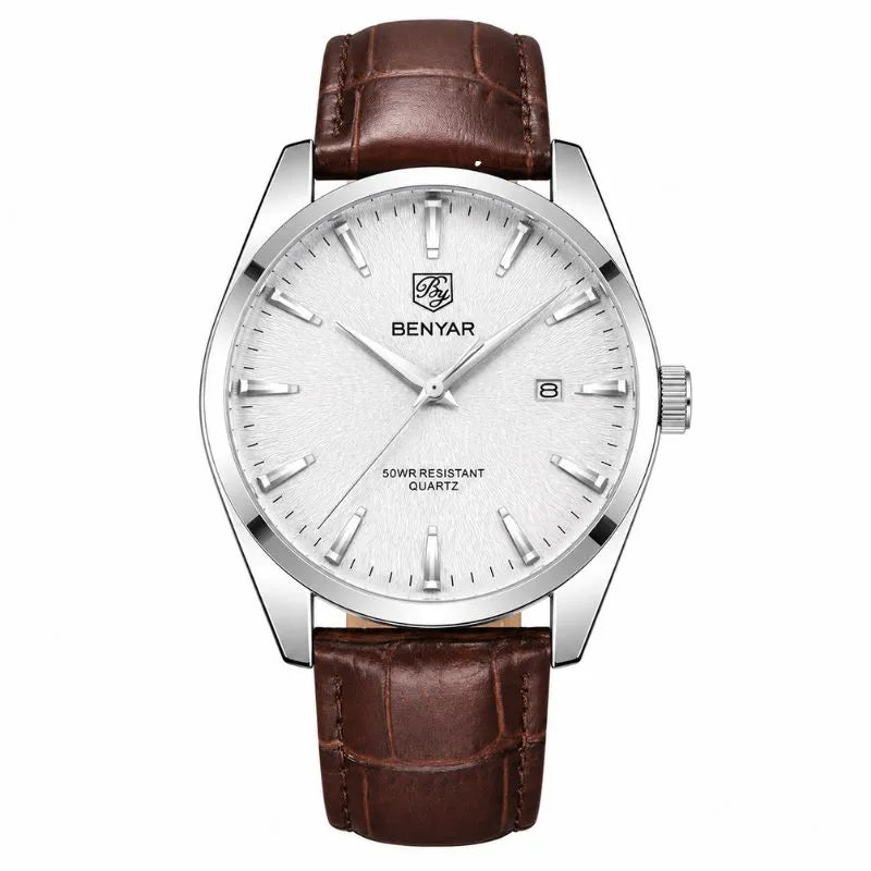 DALMONT Regent minimalist field watch dial, close-up