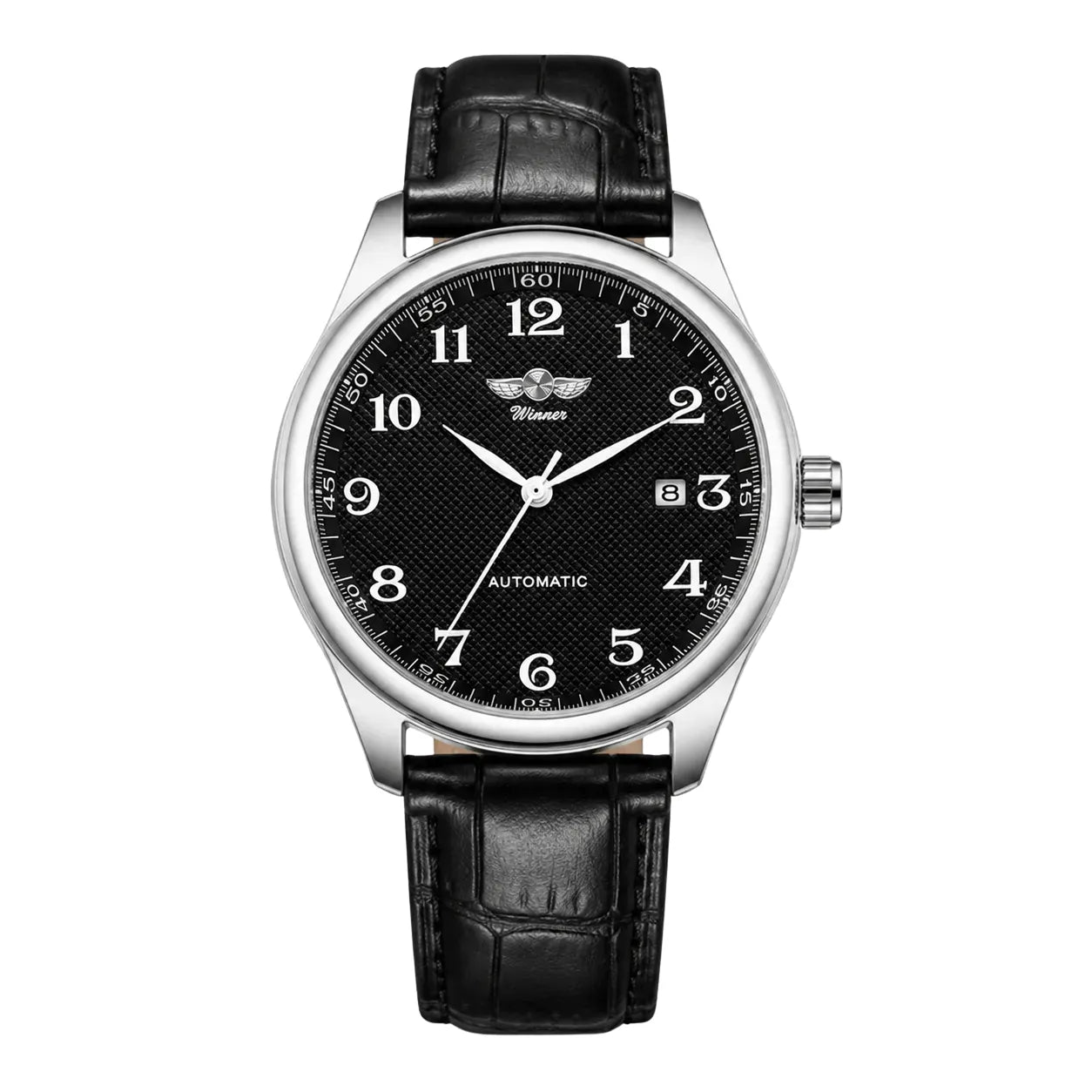 DALMONT Winner men's automatic watch with leather strap, front view