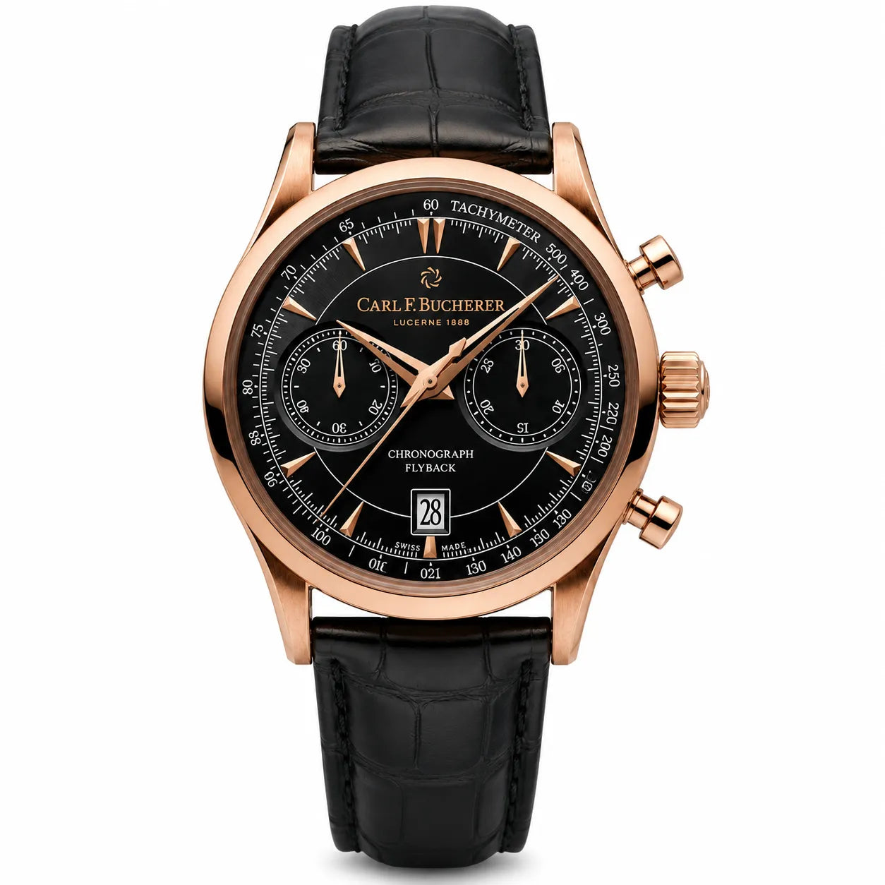 DALMONT FlyBack watch caseback and deployment buckle clasp detail