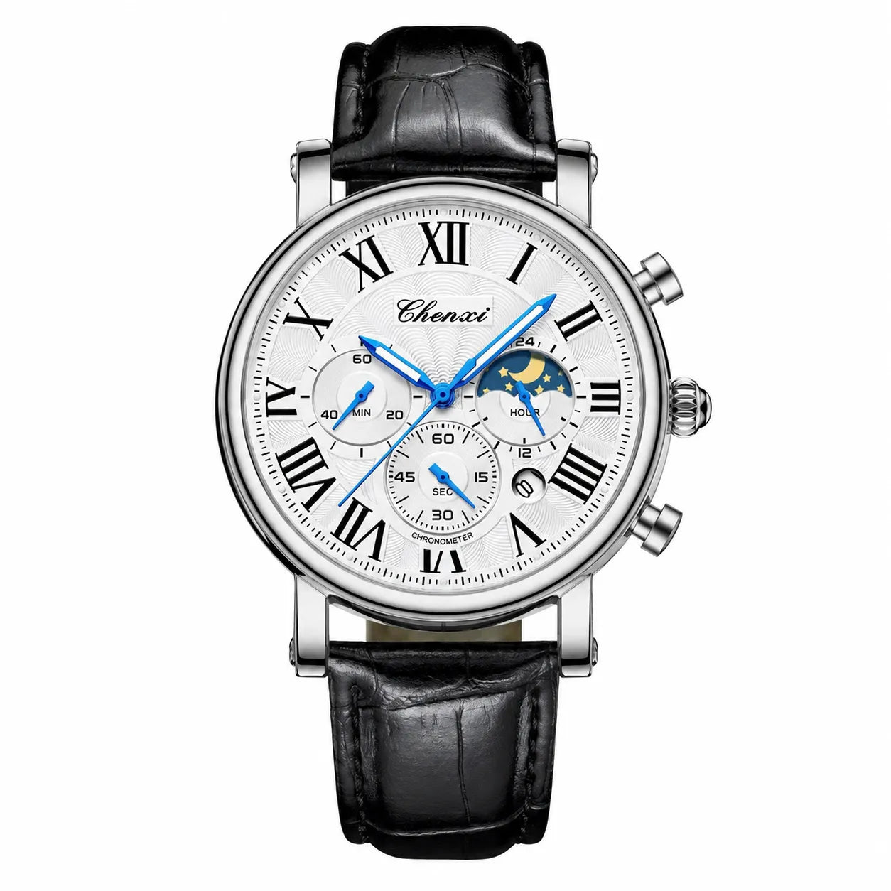 DALMONT Legacy 44mm chronograph watch, side profile