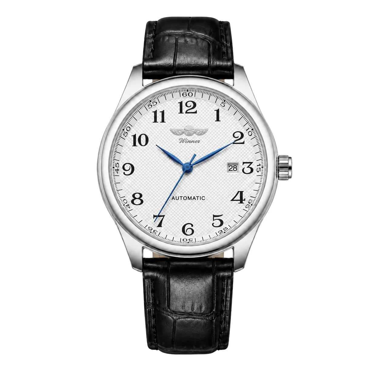 DALMONT Winner 40mm stainless steel automatic watch, dial detail